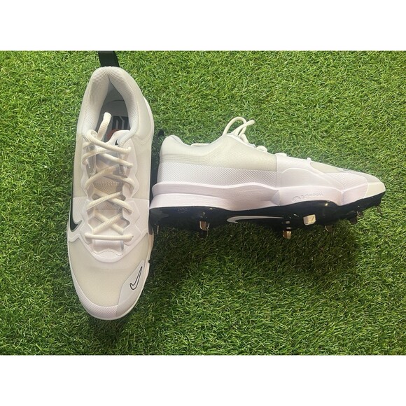 Nike Force Zoom Trout 9 Pro Baseball Cleats Men’s 8.5 Metal White Black NEW